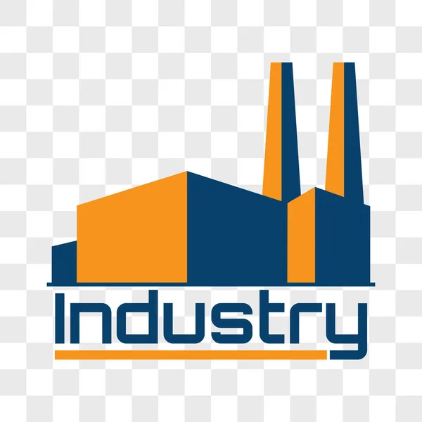 Logotipo Industrial Isolado Fundo Transparente Ilustração Vetorial —  Vetores de Stock
