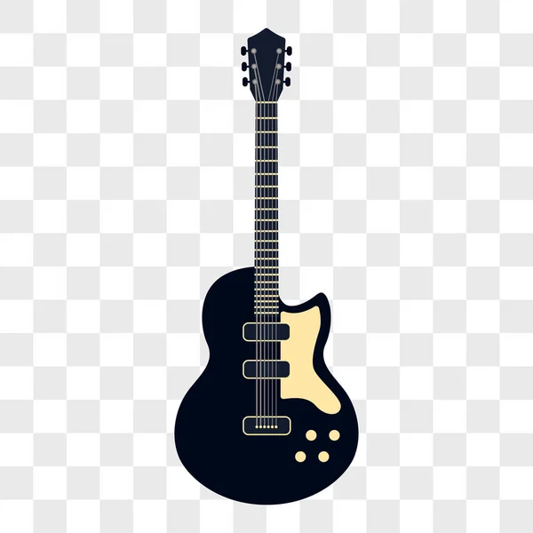 Instruments Musique Guitare Acoustique Isolés Sur Fond Transparent Illustration Vectorielle — Image vectorielle