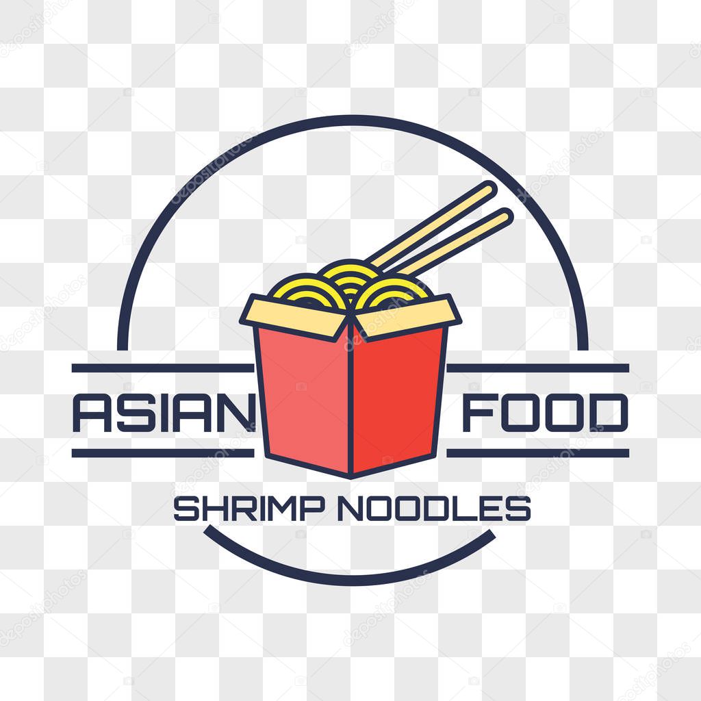 Asian food logo isolated on transparent background. vector illustration