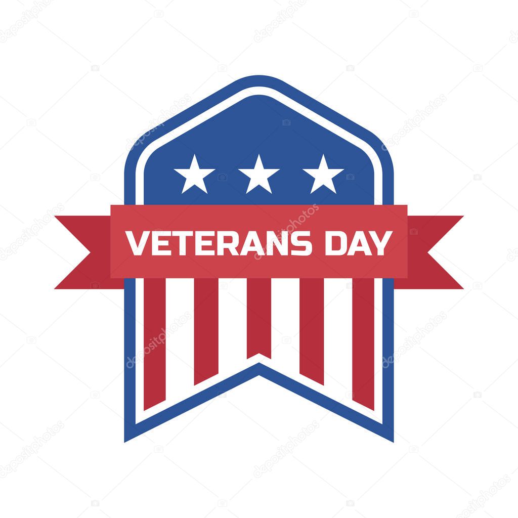 Happy veteran's day for american veteran. vector illustration