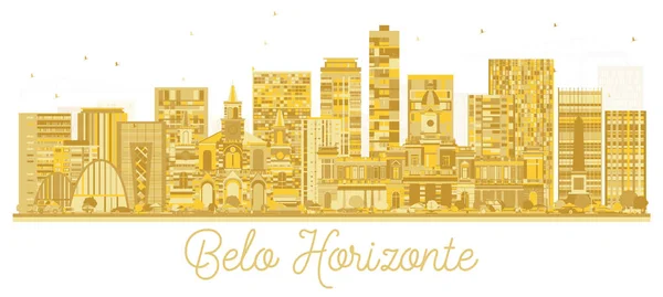 Belo Horizonte Brazil City Skyline Golden Silhouette Illustrazione Vettoriale Semplice — Vettoriale Stock