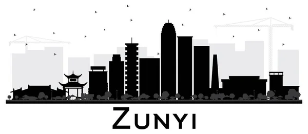 Legionowo China City Skyline Sylwetka Budynków Czarno Białym Tle Ilustracja — Wektor stockowy