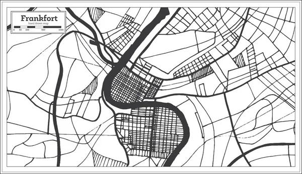 Франкфорт Сша Мапі Стилі Ретро Карта Структури Векторні Ілюстрації — стоковий вектор