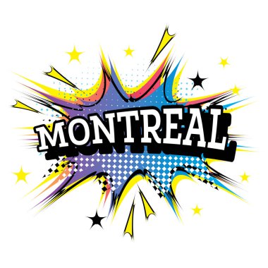 Montreal Kanada komik metin Pop sanat tarzı.