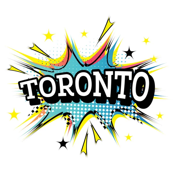 Toronto Canada Texte comique dans le style Pop Art . — Image vectorielle