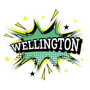 Wellington komik metin Pop sanat tarzı. 