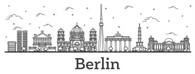 Anahat Berlin Almanya şehir manzarası ile tarihi binalar olduğunu