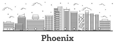 Anahat Phoenix Arizona şehir manzarası ile Modern binalar Isola