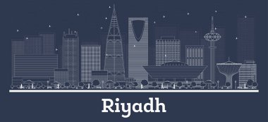 Anahat Riyad Suudi Arabistan şehir manzarası ile beyaz binalar.