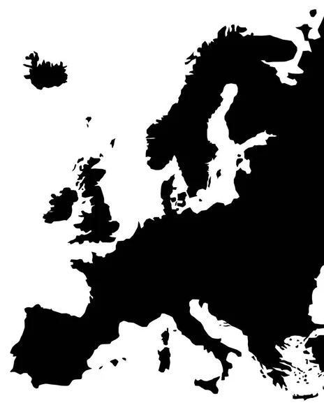 Europakarte isoliert auf weißem Hintergrund. — Stockvektor