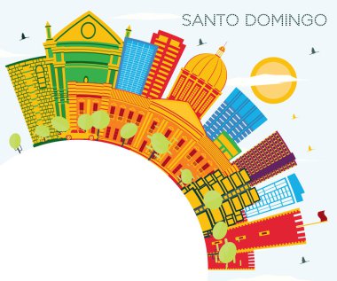 Santo Domingo Dominik Cumhuriyeti manzarası renkli binalar, B
