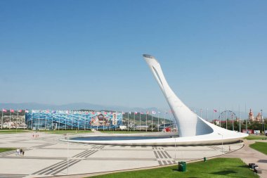 Olimpik parkta Soçi Olimpik yangın kase.