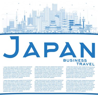 Mavi Binalar ve Kopya Sp ile Japonya Skyline Hoşgeldiniz Anahat