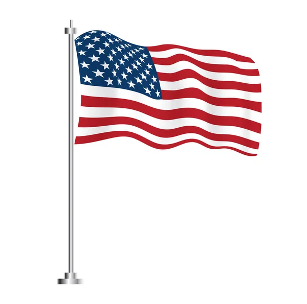 Vereinigter staat von amerika flagge. Vektorillustration. — Stockvektor