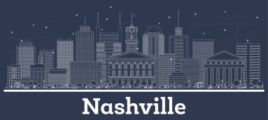 Beyaz Bina ile Anahat Nashville Tennessee Abd Şehir Skyline