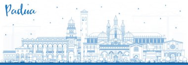 Mavi Binalar ile Anahat Padua İtalya Şehir Skyline.