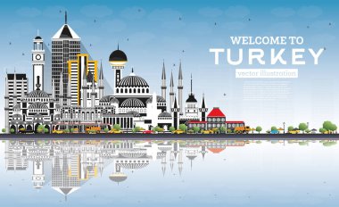Gri Binalar, Mavi Gökyüzü ve Refl ile Türkiye 'ye Hoşgeldiniz