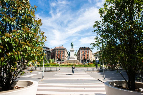 Milaan Italië Mei 2019 Achteraanzicht Van Het Giuseppe Garibaldi Monument — Stockfoto