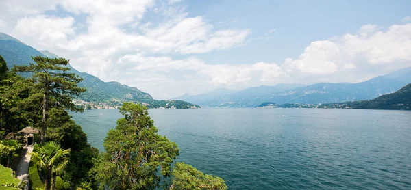Panorama Lago Como Italia Vista Dirección Ciudad Bellagio Cielo Nublado — Foto de Stock