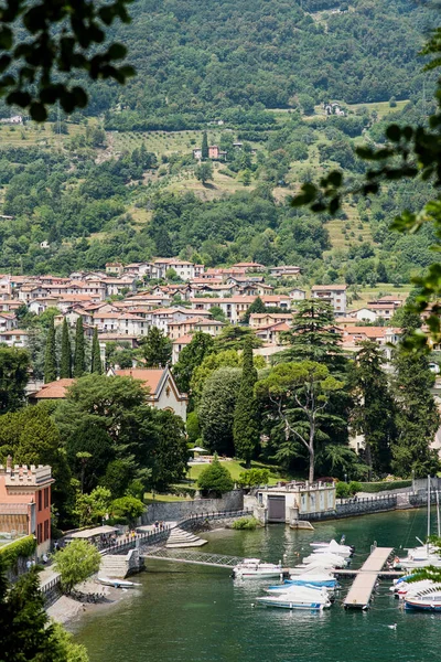 Lenno Stad Vid Comosjön Lombardiet Italien Pittoreska Italienska Landskap Fantastisk — Stockfoto