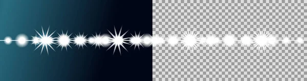 Lumières Cordes Noël Illustration Vectorielle Nouvel Neon Garland Décoration Noël — Image vectorielle