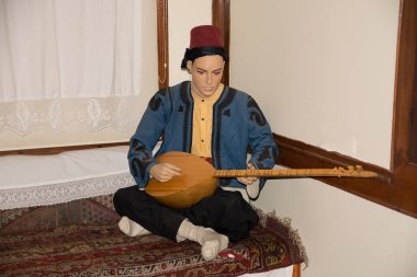 instrument(saz) oyun modeli. Anadolu motif. Eski bir Türk geleneği