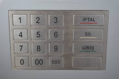 elektronik tuş takımı. inç atm günlüğe kaydetme için komut listesi