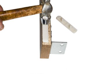 Yükleme ana, açılar, bağlantı parçaları ve şap bir mobilya montaj