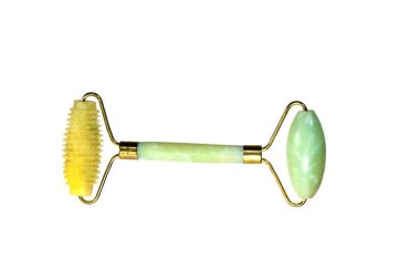 Doğal taş Jade masaj ile birleşme bronz