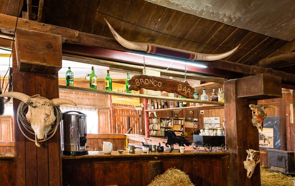 Fragment Old Cowboy Bar Horse Farm — Stock Photo, Image