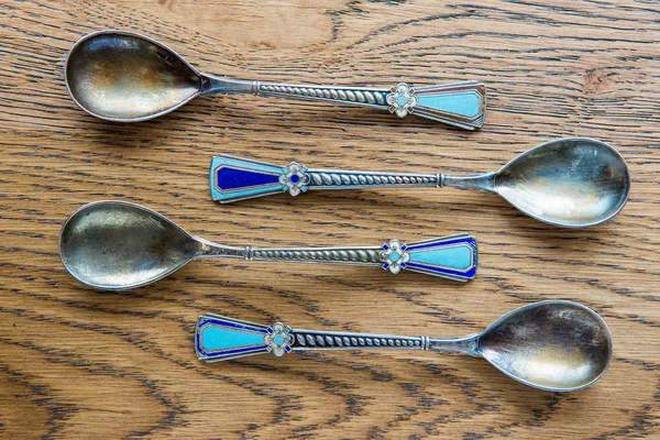 Antique, decorative spoons — Stock Photo, Image