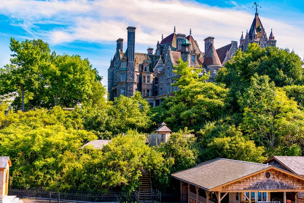 Fragment Domes Roofs Castle Big Green Island Lawrence River — Stock Photo, Image