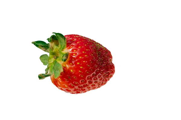 Ripe Strawberry Berry Isolated White Background — Stock Photo, Image