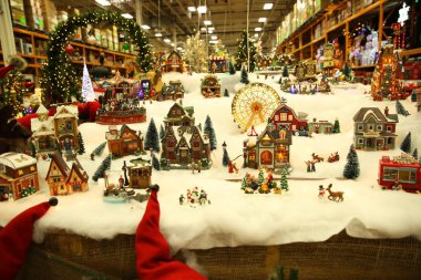 Yeni yıl adil Noel hediyeleri içinde belgili tanımlık çarşı
