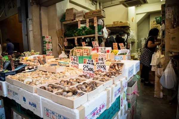 Temprano Mañana Japón Tokyo Tsukiji Mercado Pescado Uno Los Mercados —  Fotos de Stock