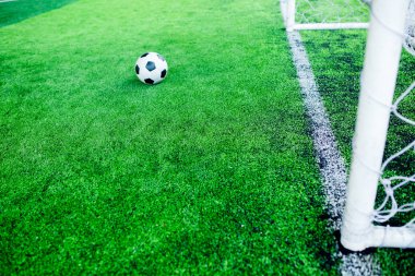 Futbol gol çizgisini ön. Henüz hedef değildir.