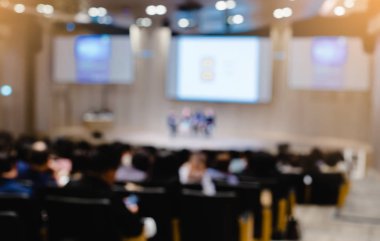 Auditorium hissedarlar toplantısı veya seminer etkinlik için bulanık.
