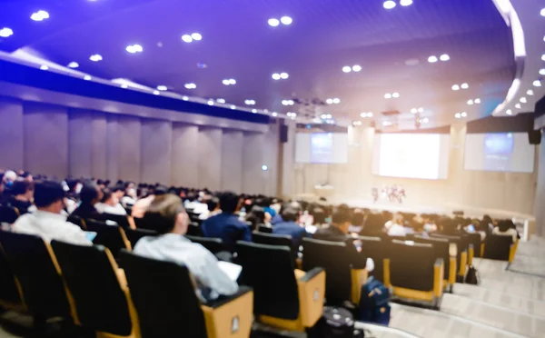 Blurry of auditorium for shareholders\' meeting or seminar event.