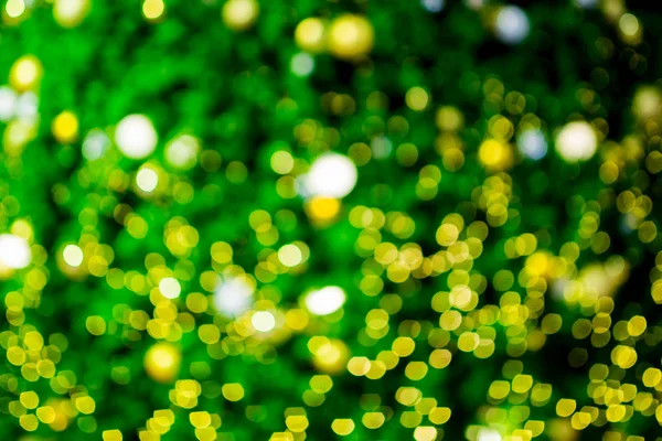 Bokeh Iluminação Árvore Natal Verde Fundo Férias Natal Ano Novo — Fotografia de Stock