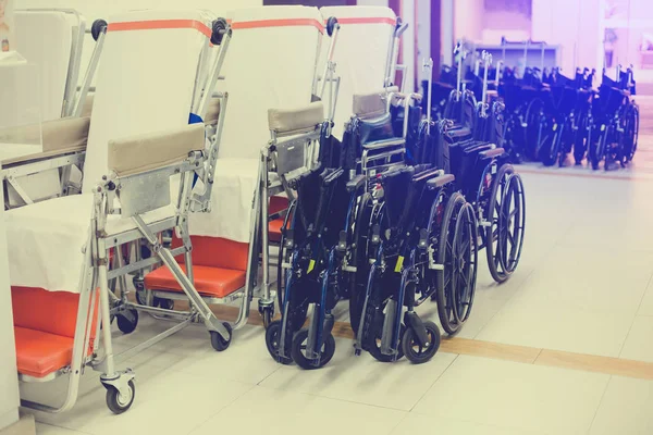 hospital trolley, wheelchair in hospital for examination couch