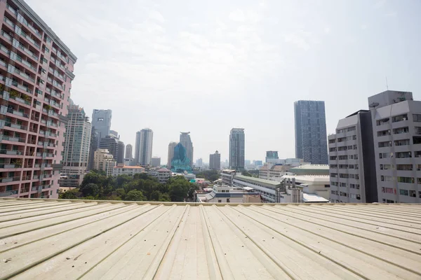 Bangkok Thaiföld Január 2019 Szmog Silom Sathorn District Bangkok Irodaház — Stock Fotó