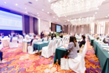 Auditorium hissedarlar toplantısı veya seminer etkinlik için bulanık 