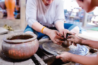 Birlikte zorlaştırıyor. potter öğretmen ve chil yakın çekim