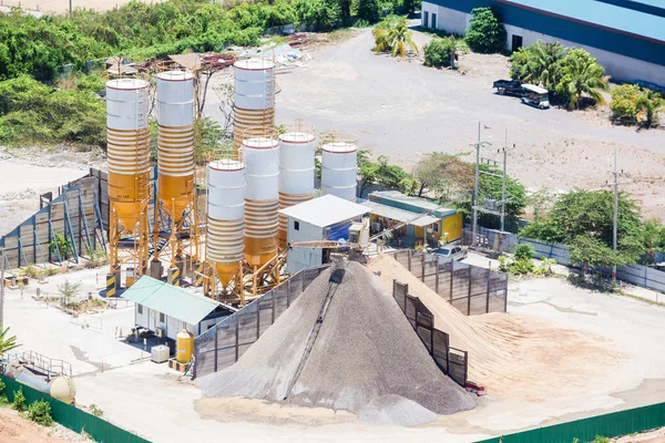 Cement mixing plant, equipment for production cement and concret