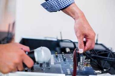 Mikrofon el ve eklenti ses jakı Mixer denetleyici 