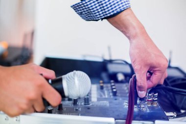 Mikrofon el ve eklenti ses jakı Mixer denetleyici 