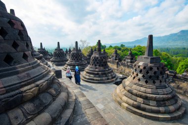 Borobudur, greatest Buddhist temple - Central Java, Indonesia.