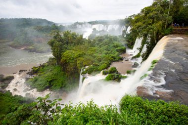 Iguazu Falls seen from the Argentinian National Park clipart