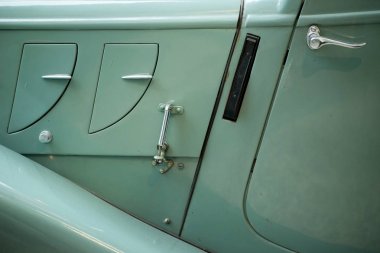 Vintage araba - zarif eski klasik retro vintage araba closeup detay