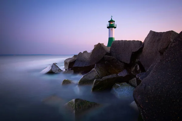 Sassnitz limanındaki deniz feneri, Baltık Denizi - Almanya